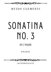 Sonatina No.3 in C Major - Intermediate - Clementi